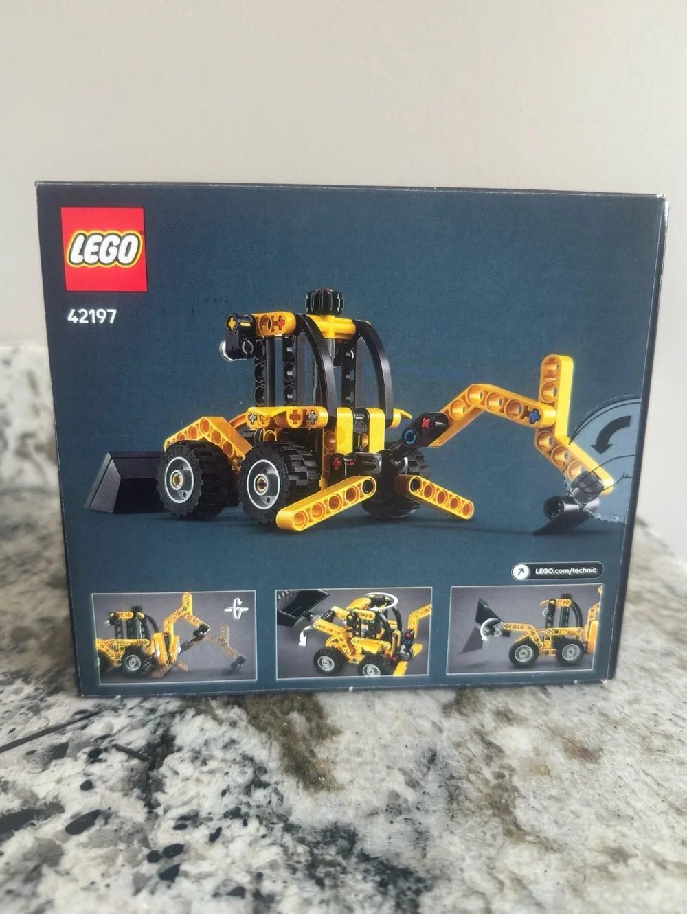Lego Technic Yellow and Black Backhoe Loader Building Set